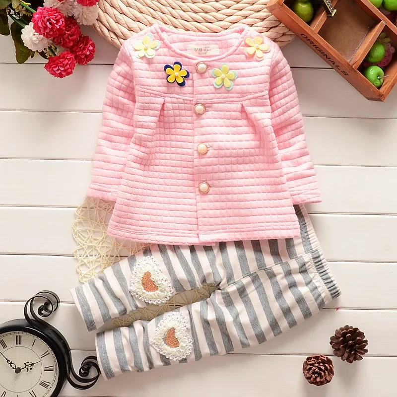 

Kids Girls Outfits Clothing Sets Children Tracksuit Baby Cardigan Suit, Yellow;pink