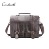 CONTACT'S Laptop Hand Bags China Supplier Men's Genuine Leather Messenger Shoulder Bag