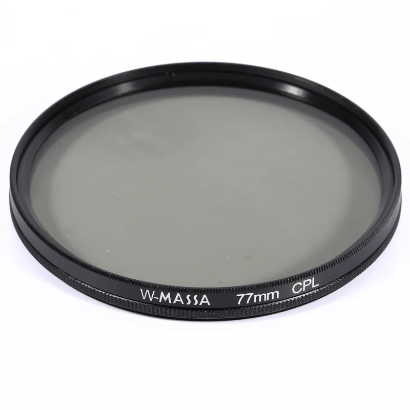 

optical glass professional 77mm digital camera lens CPL filter, Black