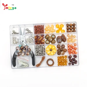 21 Compartment Jewelry Making Tool Kit With Plier New Design multi color acrylic beads wholesale 2