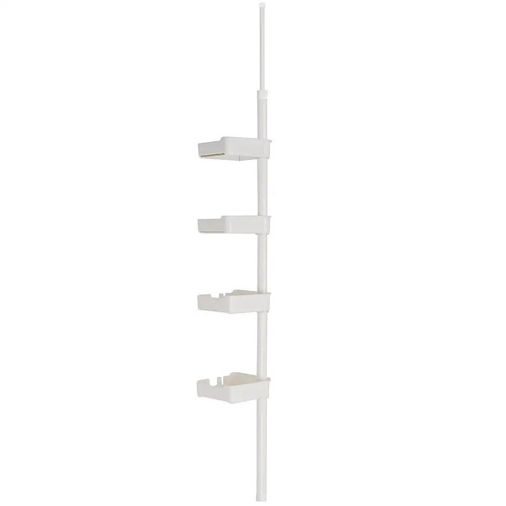 
4-tier corner shelf with mirror basket bath shelf 