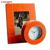 Wholesale pu leather folded photo frame holder for Christmas gift fashion pvc photo frames