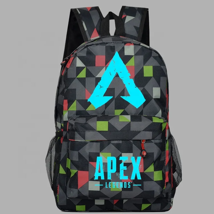 

2021 Hot game new designs glow in dark backpack apex legends wholesale glow in dark backpack from China, Prink with print