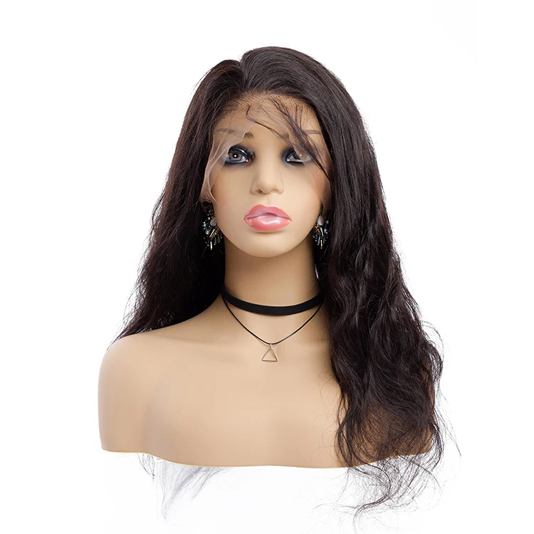 

10A body wave 100% brazilian human hair full lace wig, Natural colors