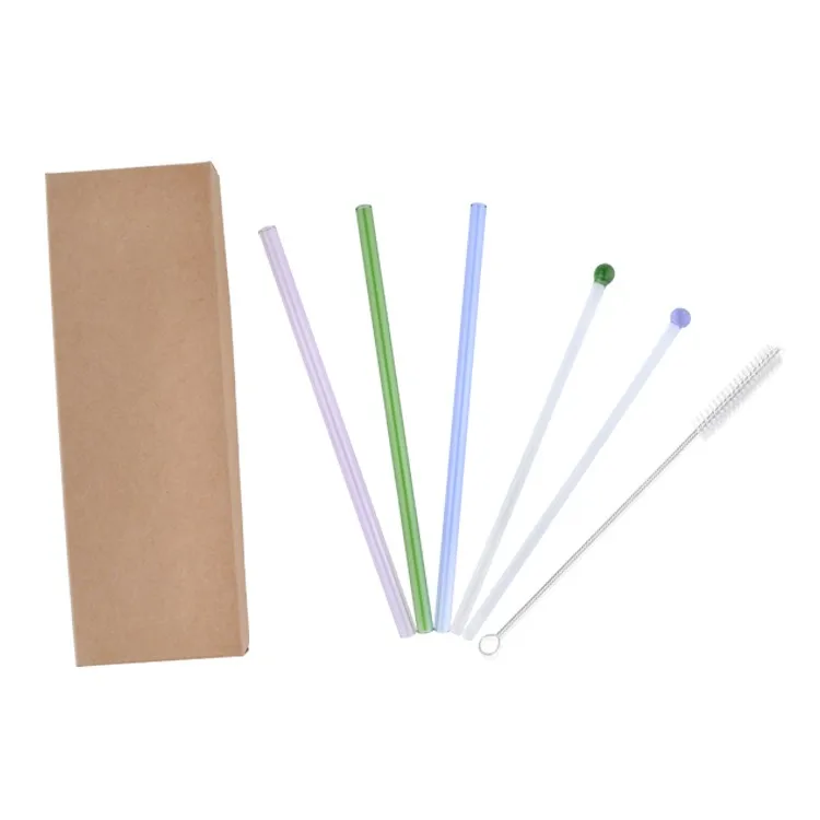 Reusable Glass Drinking Straws With Custom Logo Decal Buy Reusable