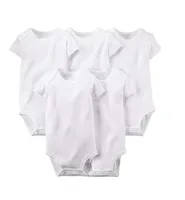 

Unisex Baby 5-Pack Short-Sleeve White Onesie baby romper set