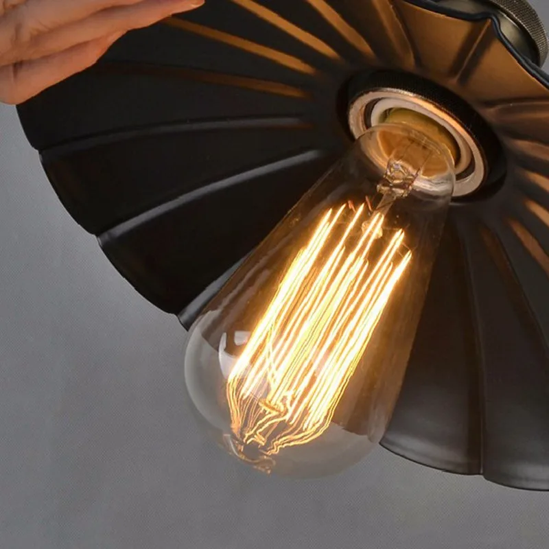 decorative vintage hanging light lotus leaf shape iron pendant