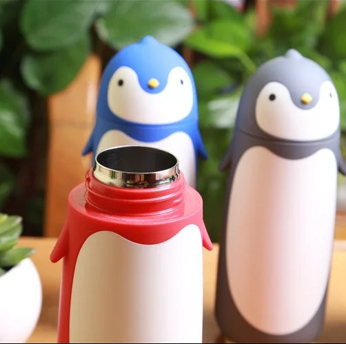 

cute cartoon metal sport water bottles for christmas gift, Black;red;blue;gray;customized