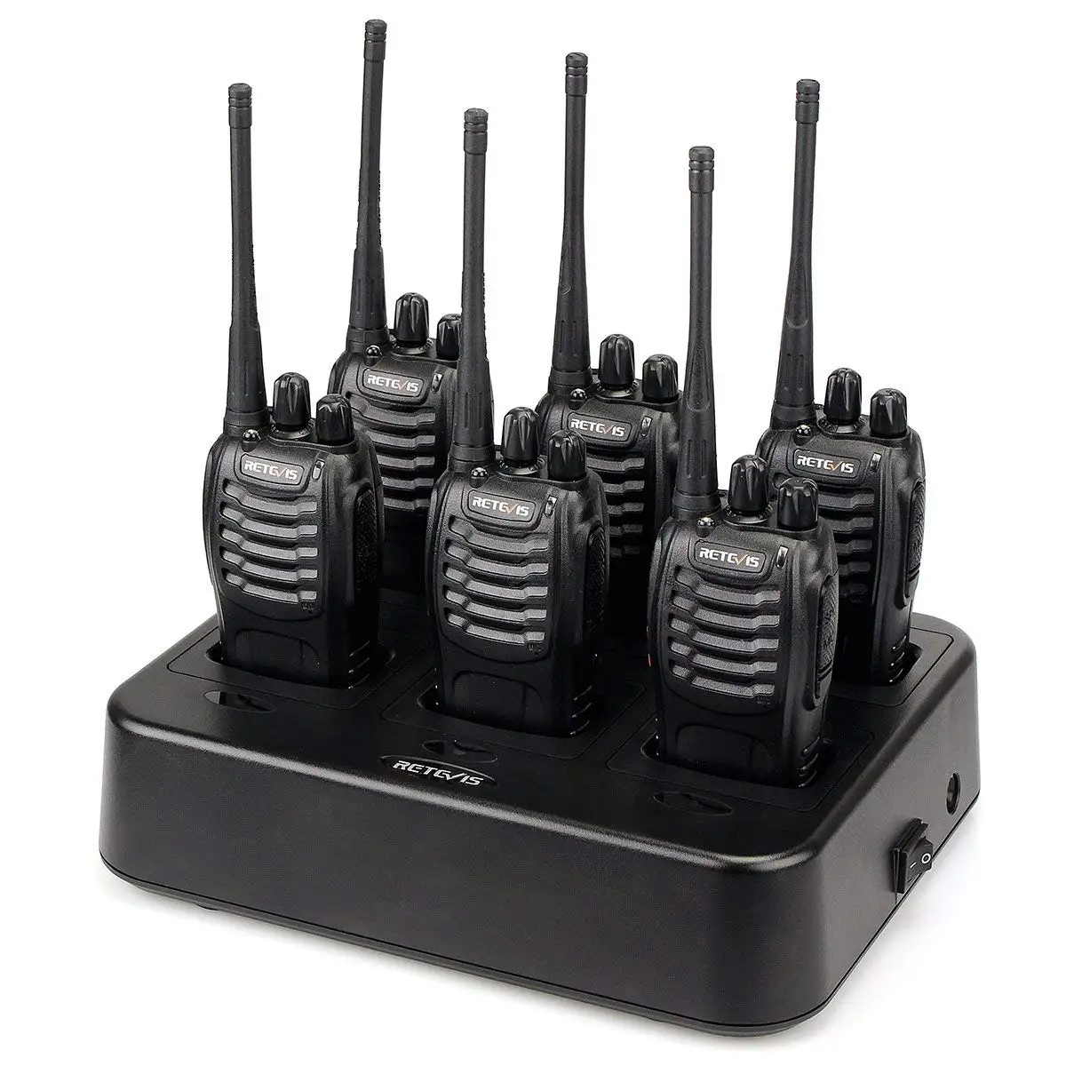 

Retevis H777 Walkie Talkie 5W CTCSS/DCS UHF400-470MHz 16CH FM Two Way Radio with six way Rapid Charger