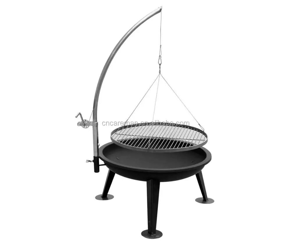 Heavy Duty Cast Iron Charcoal Fire Bowl Fire Pit With Adjustable