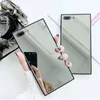 Luxury Mirror Phone Case For iPhone 7 8 Plus Soft edge Hard Glass Protect Shell For iPhone X Cases 6 6s Plus Girly Cover