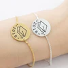 Trend 2018 Graduation Cap Circle Bracelet Gifts For School Girls Boys Engrave ID Bangle