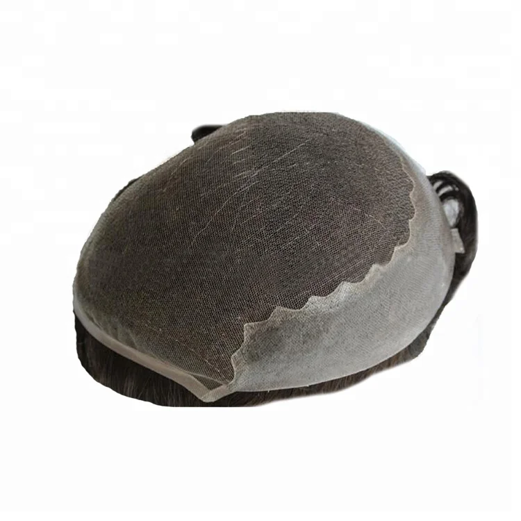 

French Lace with skin human hair toupee