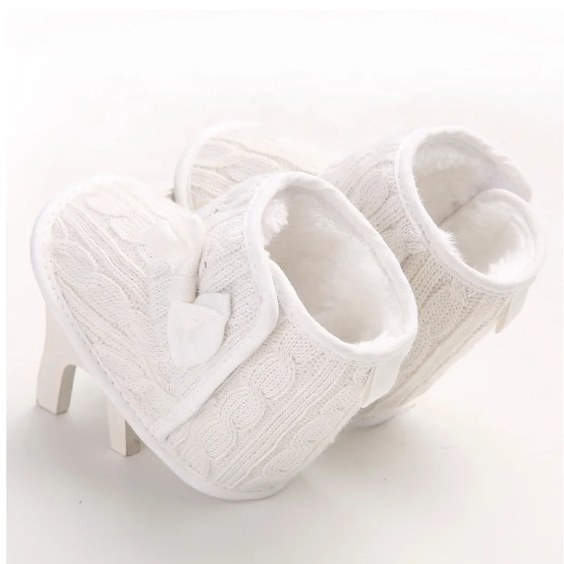 

Baby Snow Boots Infant shoes Winter Warm Thick Bow Tie Solid Color Cotton Soft Sole Comfortable Toddler Shoes Newborn Girl Boots