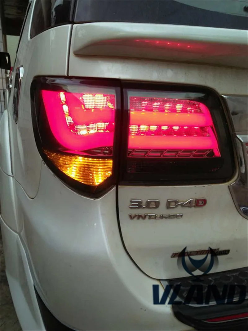 VLAND Manufacture Accessory For Car Tail Lamp For Fortuner 2012 2013 2014 2015 LED Taillight With LED DRL Plug And Play