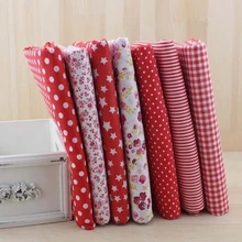 New 7pcs Red 100% Cotton Patchwork Fabric for DIY Sewing Quilting Tissue Kids Bedding Textiles Tilda Doll Cloth Fabric 50*50cm
