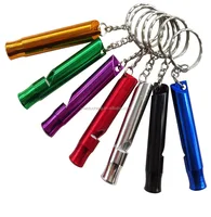 

Wholesale Outdoor Safety Survival Emergency Whistle Key Chain Aluminum Alloy Metal for hiking Camping