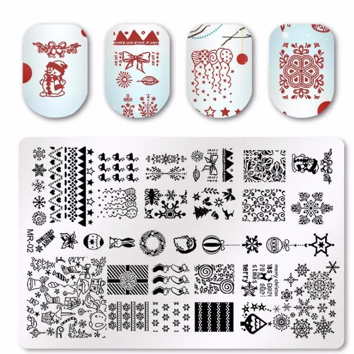 Merry Christmas Unique Designs Beautiful Fashion Sticikers Nail Art