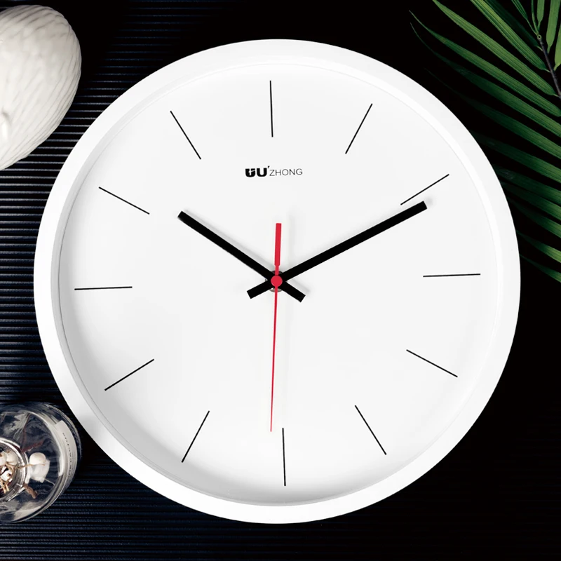 

Wholesale decorative plastic wall oem clocks simple design, Customized color