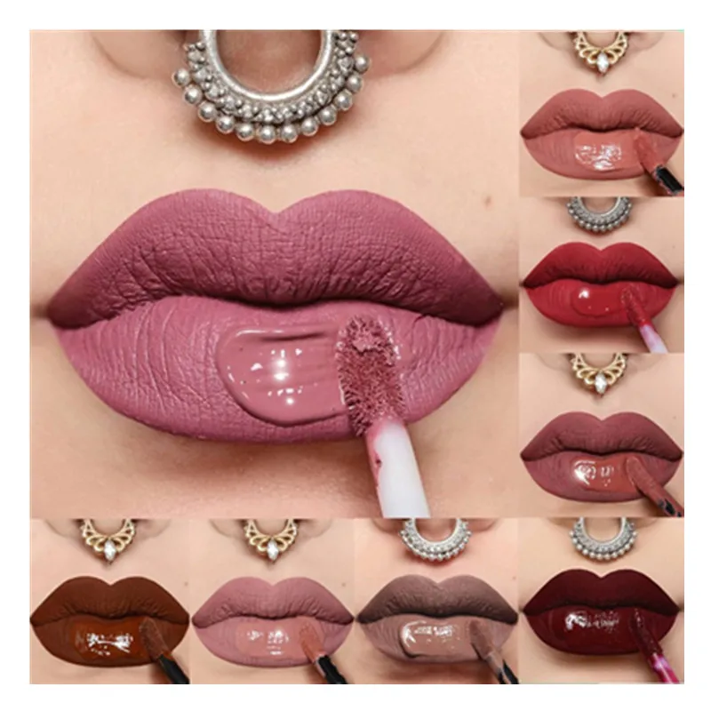 

24 Color Lipsticks Matte Waterproof Red Lip Gloss Mate Makeup Long Lasting Nude Brown Women Lips Liquid Lipstick Lippenstift, N/a