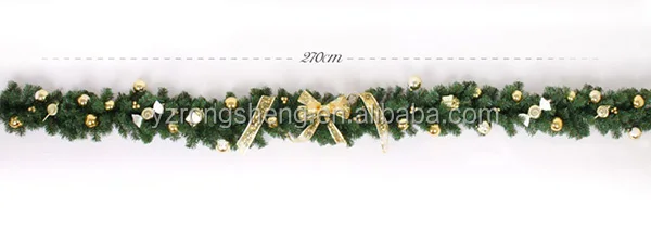 6 Ft. Pre-lit Led Decorated Artificial Christmas Garland With Warm