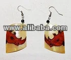 ANKOLE BROWN COW HORN EARRING - KENYA