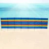 8 Wooden Poles 7 Sides Beach Windbreak Wind Screen With PE Fabric Polyester