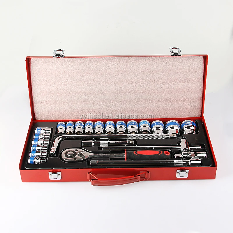 
24pcs phosphating socket set in steel box TF-6016 
