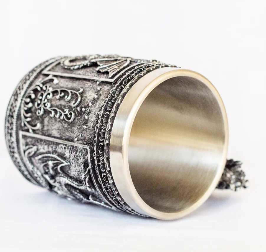 Creative Design Dragon Stainless Steel Coffee Cup, Food Grade Coffee Cup