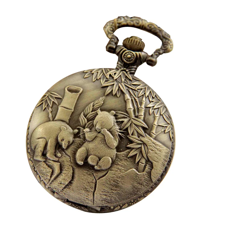 

Chinese national treasure panda big Pocket Watch, Factory Direct Sale! each one has a chain