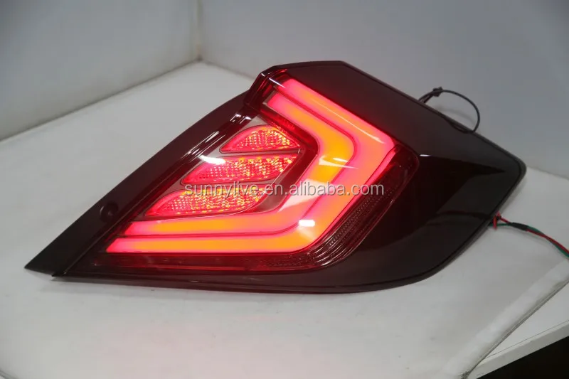 For HONDA Civic 10 gernareation LED Tail Light Year Smoke Black