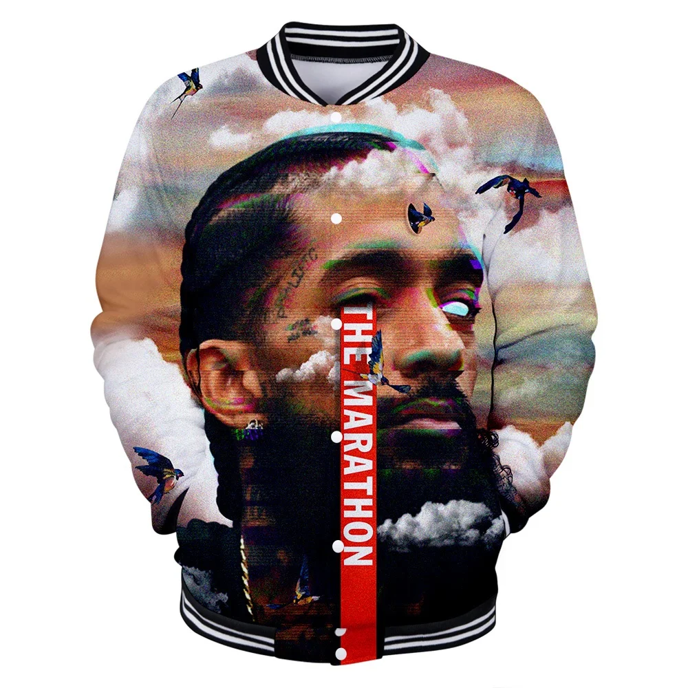 

2019 3D Nipsey hussle Baseball uniform 2019 new Men/Women spring Casual Harajuku KPOP Baseball Jacket Hip Hop clothes streetwear, N/a