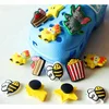 Custom good quality creative 3d soft pvc mini shoe accessories rubber shoe charms