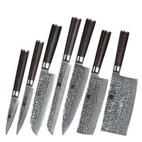 

7 pcs professional 67 layers japanese damascus kitchen knife set