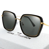 

KUAN FASHION Brand Manufacturers 2019 Custom Designer Trendy UV Polarized Sunglasses Square Frame Sun Glasses For Men Women