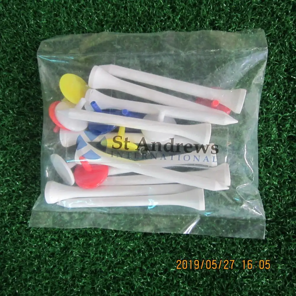 

Custom golf tee and plastic ball marker gift pack for Company promotion