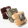 New design portable custom logo fashion sherpa flannel fleece throw blanket