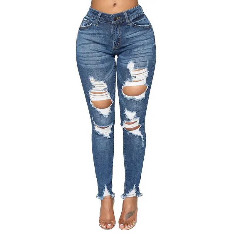 

Fashion Casual Women High Quality Skinny Fit Ankle Jeans