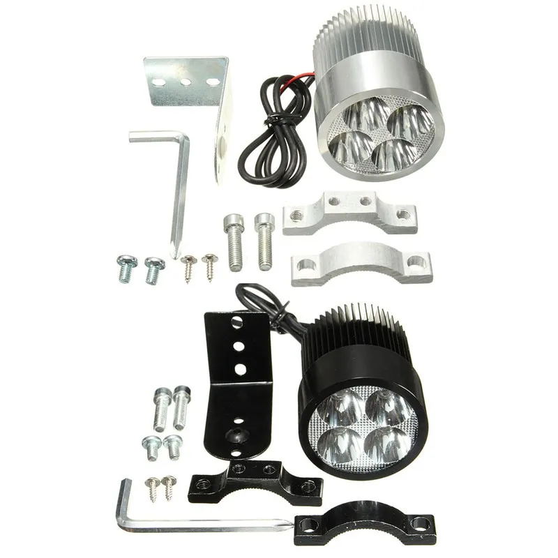 12w 85v White 4led Fog Bulbs Headlight Scooter Motorbike Conversion Kit