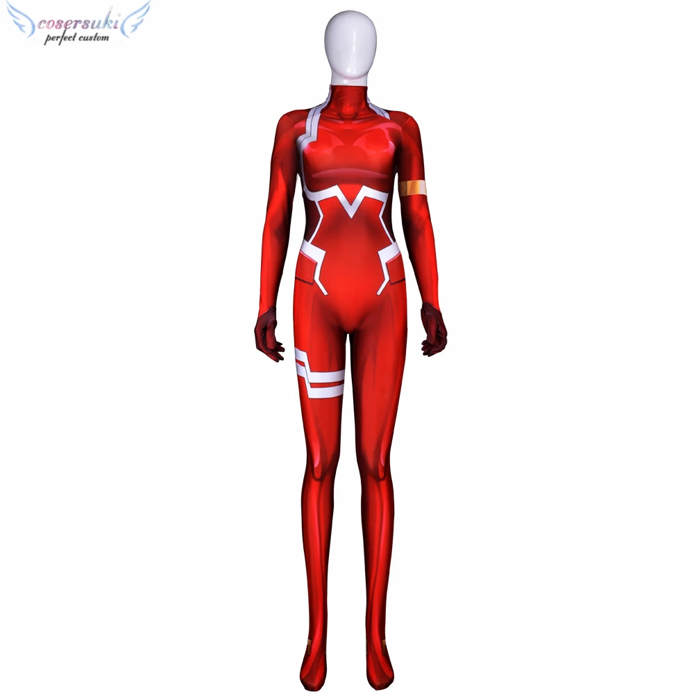 

DARLING in the FRANXX 02 Zero Two Adult cosplay costume game anime zentai Performance Cosplay Costume Mardi Gras Carnival