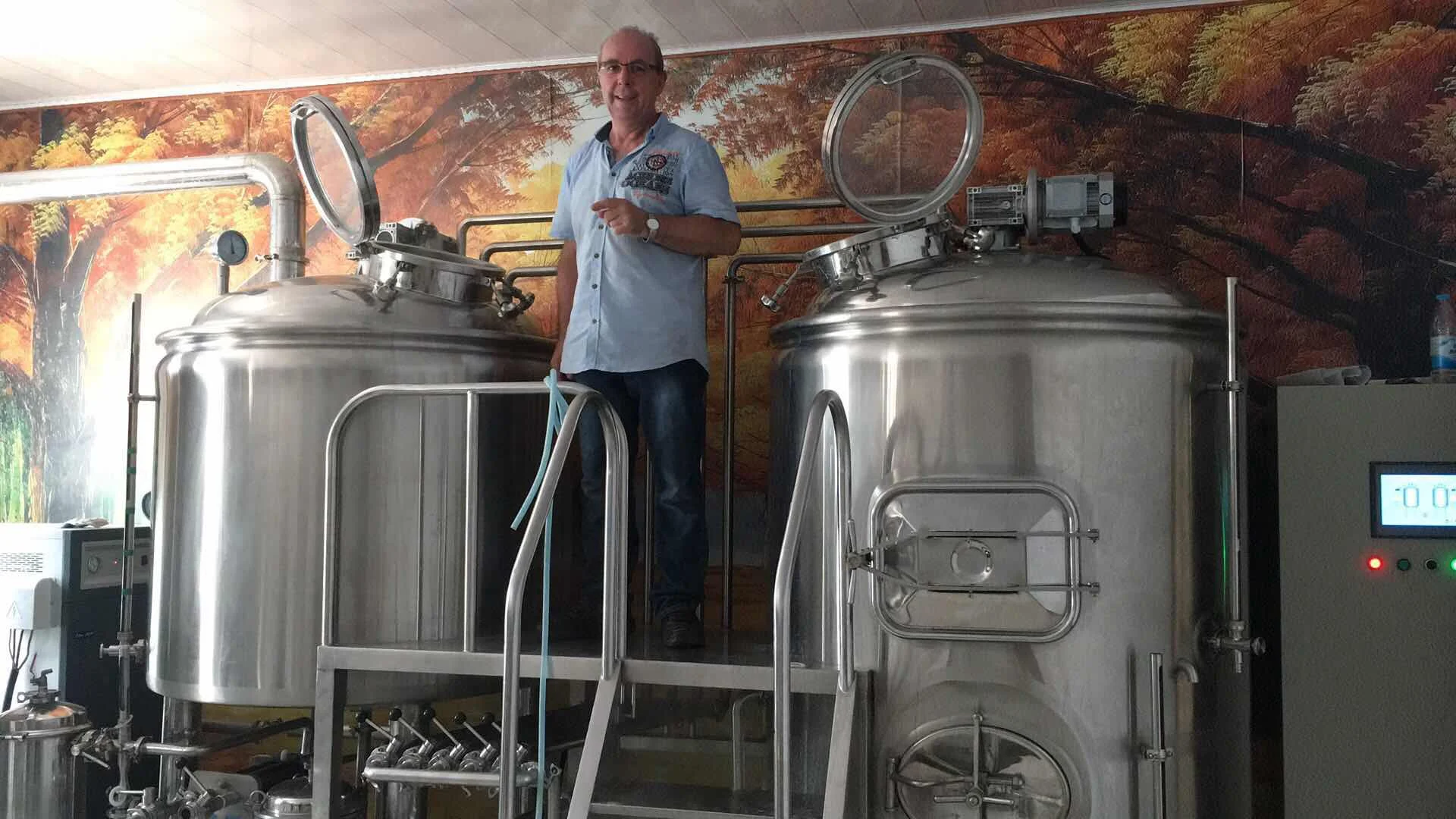 1000L stainless steel conical fermenter for pub beer fermenting