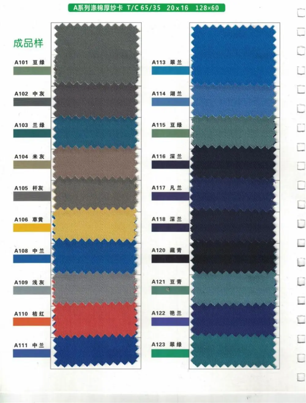 
T/C polyester/cotton blend workwear fabric 