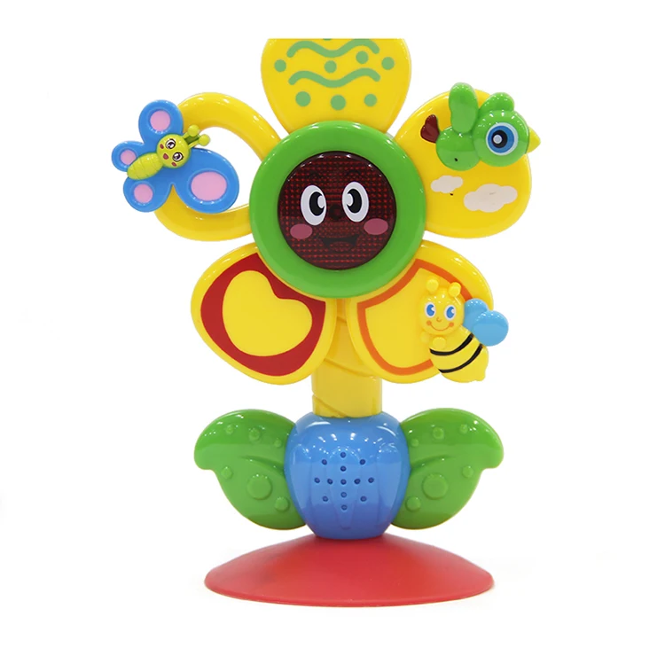 B O musical plastic toy flower with light for kids