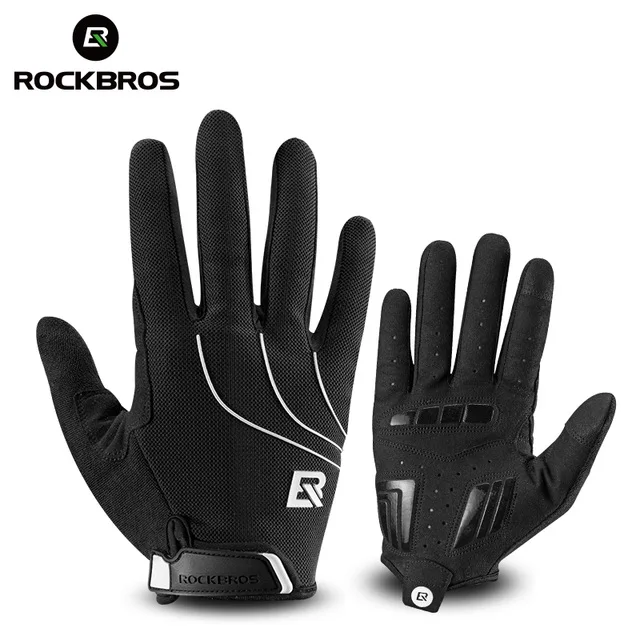 

ROCKBROS MTB Bike Cycling Gloves Motorcycle Bicycle Black Gloves Windproof Warm Thermal Warm Winter Full Finger RB-S107-1 CN;GUA