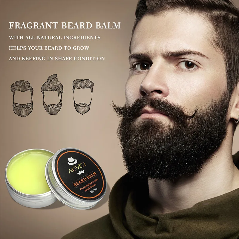 
New Arrival 6 Items Set Beard Brush Oil Balm Comb Beard Grooming Kit For Men 