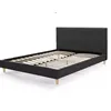 High quality modern button tufted upholstered fabric queen bed frame