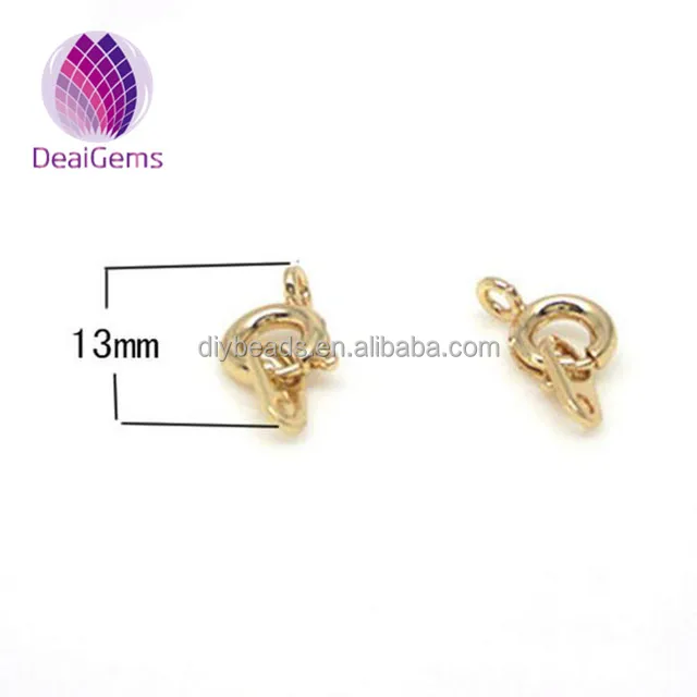 

Wholesale 24k gold filled spring clasp 13mm for making necklace bracelet