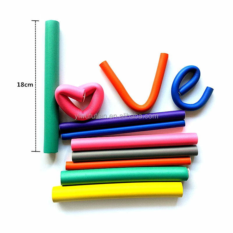 
42 Pcs/pack Flexible Foam Bendy Rollers Magic Flexi Rods Hair Rollers with PVC Gift Package 