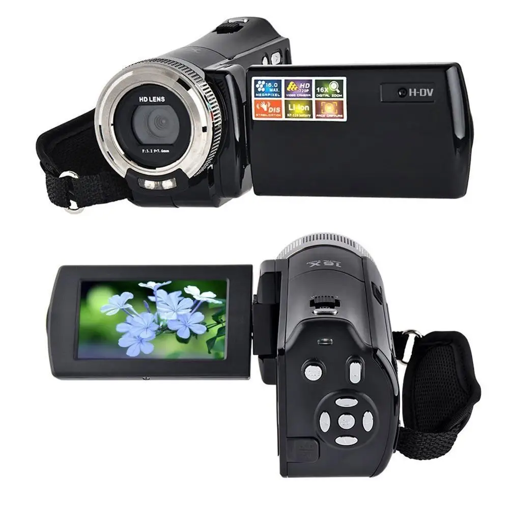Mini Dv 16mp Hd Digital Video Camera Dvr 2.7'' Tft Lcd 16x Zoom Hd Video Recorder Camera 1280 X