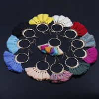 

Wholesale High Quality Tassel Earrings Creative Bohemia Multilayer Multicolor Tassel Earrings In Alloy Jewelry